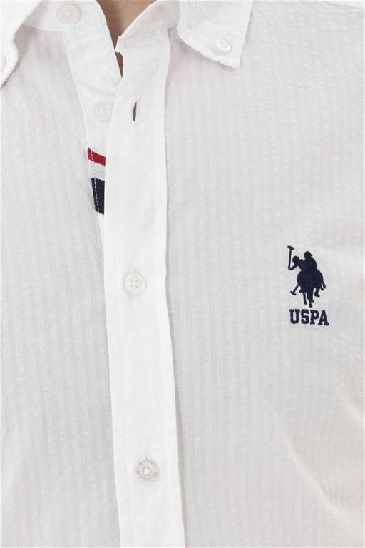 Мужская белая рубашка с длинным рукавом - U.s. polo assn фото 7
