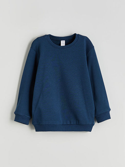 Bisiklet Yaka Basic Erkek ?ocuk Sweatshirt