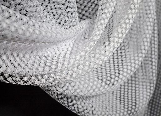 Арт. 328100/250/2, сеточка СНЕЖИНКА, цвет кремовый, ГОТОВЫЕ ШТОРЫ, ширина 300 см x высота 250 см (на шторной ленте)