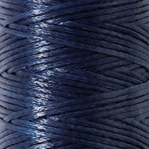 Нитки вощёные, плетёные, плоские, 210D/16, 1 мм, 50±2 м, тёмно-синие