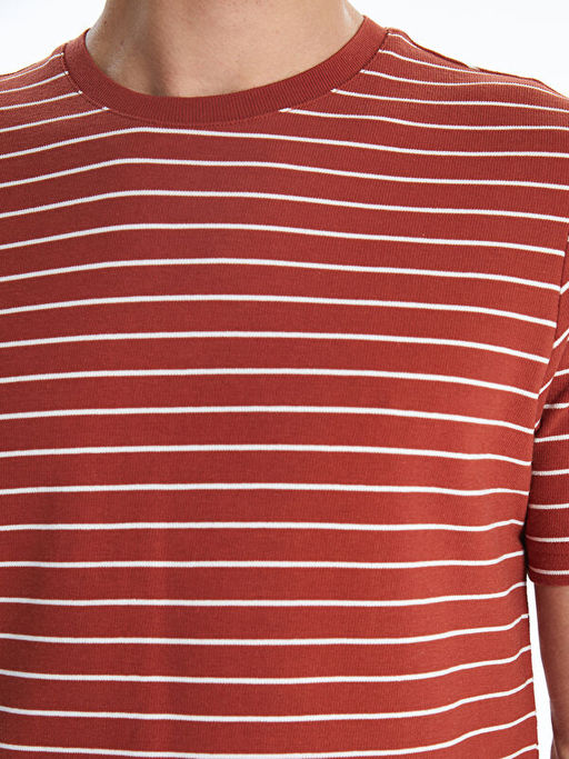 Bisiklet Yaka ?izgili Erkek Ti??rt