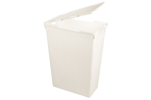 Корзина для белья 50 л 45*26*61,5 см Береста с крышкой (слоновая кость) (узкая) модель 5750026) - Elan gallery фото 6