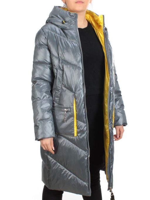 YM 2119 GRAY/BLUE Куртка зимняя женская MAYYIYA (200 гр. холлофайбера) - Fashion фото 8