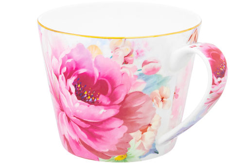 Кружка 450 мл 12,8*10,3*8,5 см Акварель розовая NEW BONE CHINA - Elan gallery фото 4
