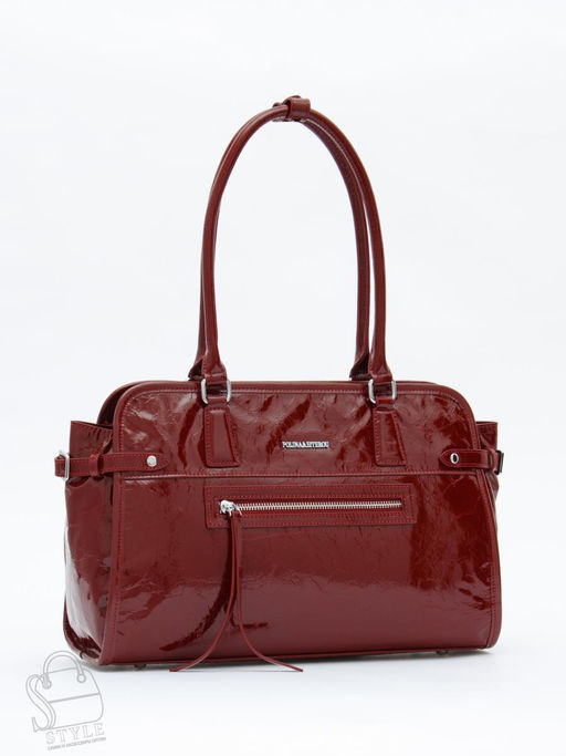 Сумка женская кожаная 8053Q wine red Polina&Eiterou  в Новосибирске