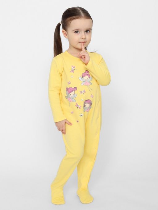 CRB wear/CSNG 90155-30-347 Комбинезон для девочки,желтый/Ex.Cherubino  фото 4