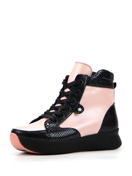 Ботинки EDART 313.omega bp.black.pink/мех