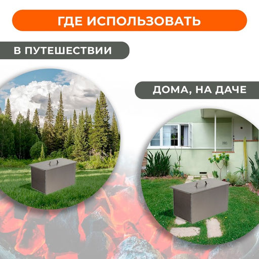 Коптильня трёхъярусная, с поддоном, толщина 1 мм, 50х27х27 см - Simaland фото 2