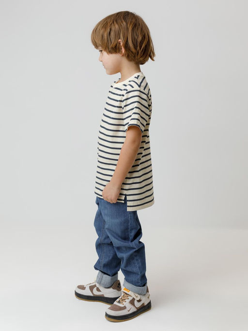 КР 302216/теплое молоко,полоска к620 фуфайка (футболка) для мал