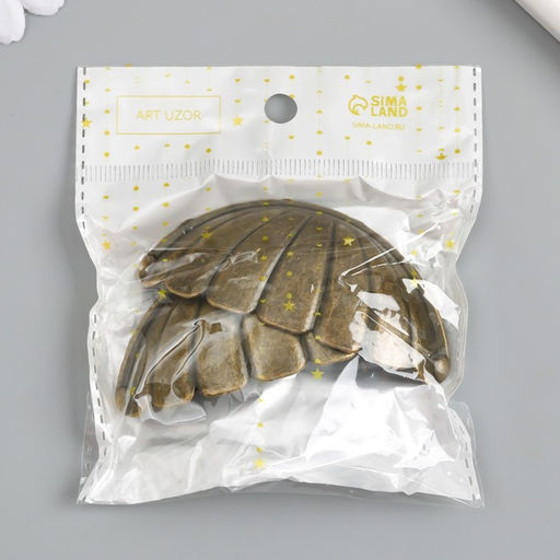 Цена за 2 шт. Ручка для шкатулки металл Лепестки бронза 7,6х3,8х1,5 см - Арт узор фото 4