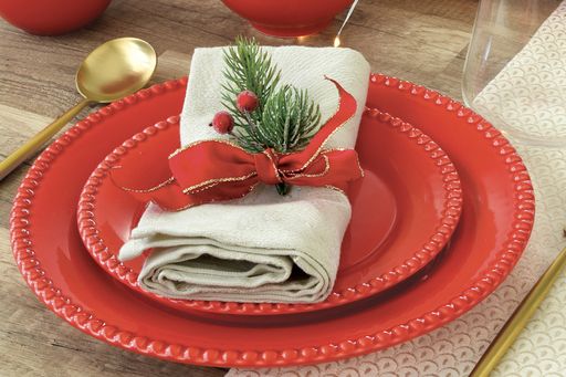 Тарелка обеденная Tiffany, красная, 26 см - Easy life фото 2