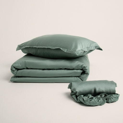 Простыня евро SL Home Tencel, 235×260 см, оливковая, тенсель