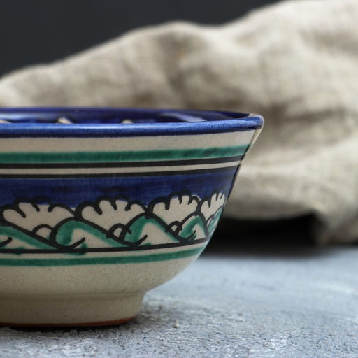 Пиала Риштанская Керамика Узоры, 11 см, большая, микс - Шафран фото 7