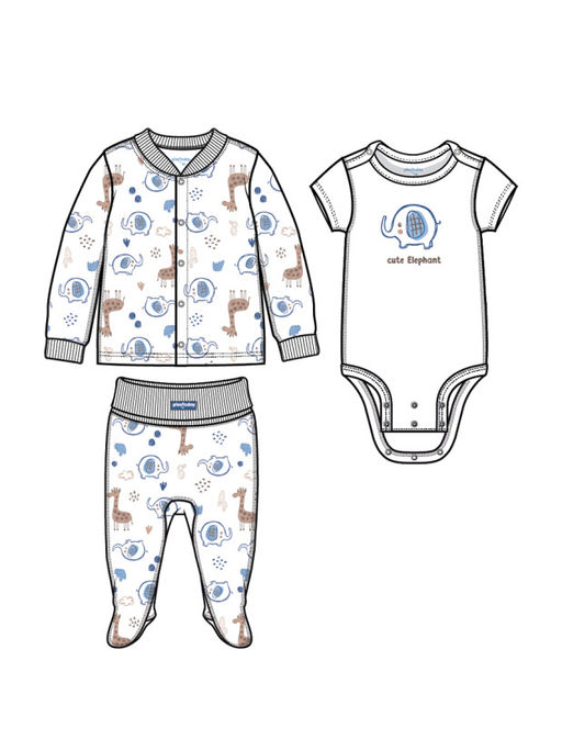 PlayToday / Комплект для мальчика: боди, кофта, ползунки фото 3