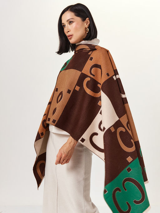 в составе ШЕРСТЬ  и КАШЕМИР Большой, мягкий, теплый  двусторонний палантин - Tantino фото 3