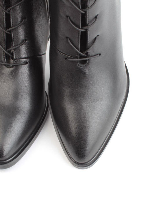 04-Z4229R BLACK Ботильоны демисезонные женские (натуральная кожа, натуральная байка)