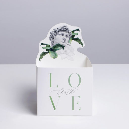 Цена за 2 шт. Коробки для мини букетов «DAVID», 12 × 20 × 10 см