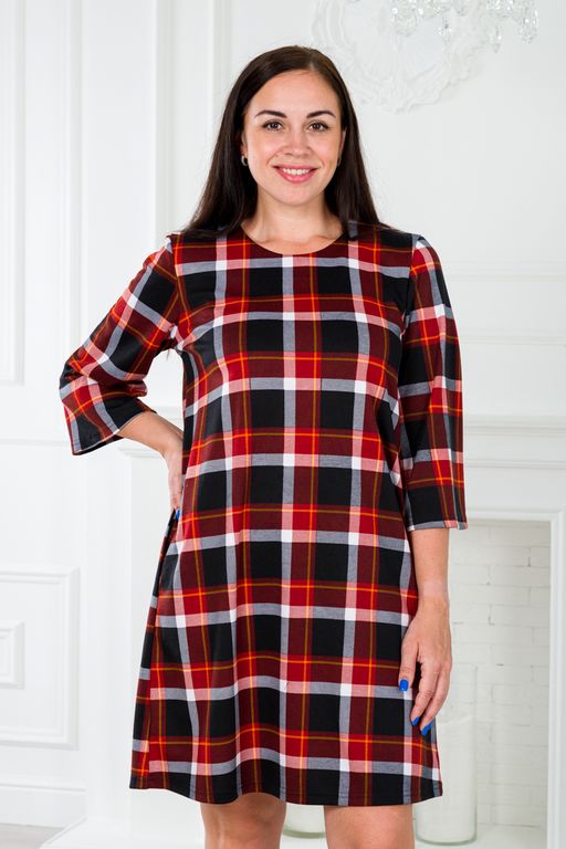Платье женское из милано Амалия клетка - Амадэль фото 8