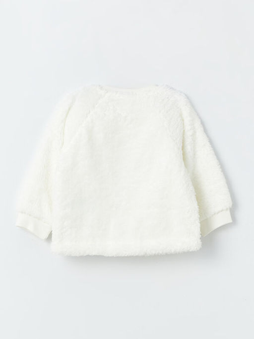 Bisiklet Yaka Uzun Kollu Nak??l? Pel?? Erkek Bebek Sweatshirt ve E?ofman Alt? - Waikiki фото 3