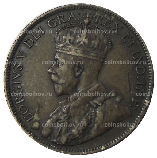 Монета 1 цент 1918 года Канада