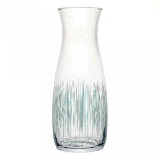 Декантер для вина стеклянный Amphora 1,18л, h24,5см, пластмассовая крышка, с рисунком Трава, бирюзовый, цветная коробка, Pasabahce (Турция)