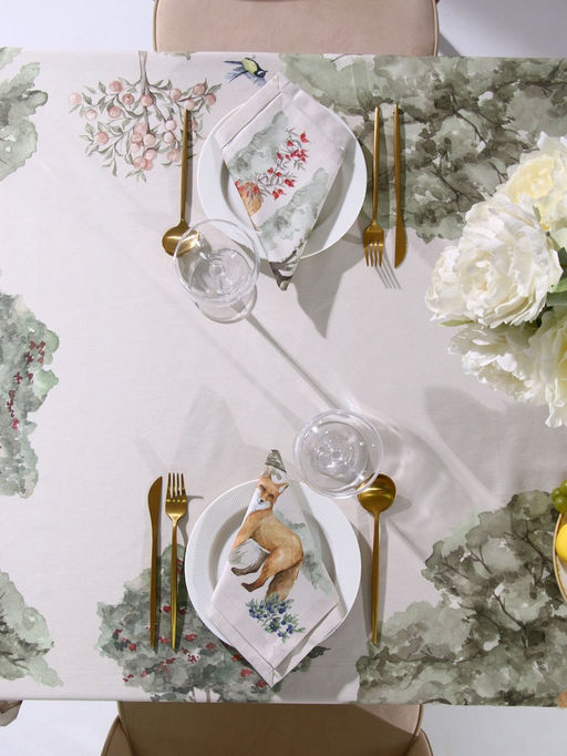 Набор кухонный «Этель» Forest landscape: скатерть 148×183 ±2 см с ГМВО, салфетка 40×40 см - 8 шт.