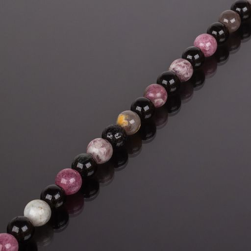 Бусины для украшний из Турмалина микс (54 бусины) 39 см