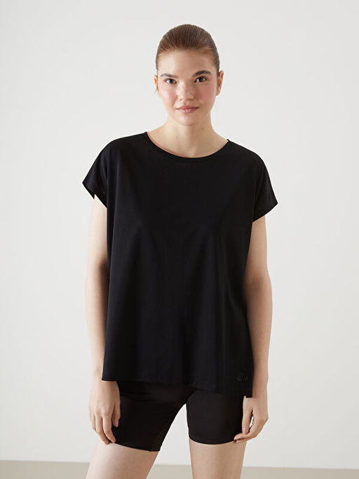 Bisiklet Yaka Oversize Kad?n Spor Ti??rt