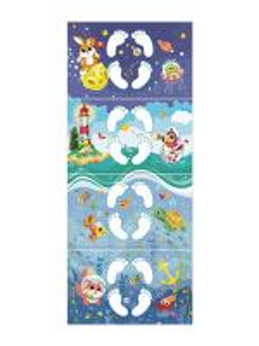 VAL PT-B614-F Коврик дет гимнастич Топоножка, 60*144 см, 4 блока, цвет синий, ДОМАШНИЕ ЖИВОТНЫЕ, шт