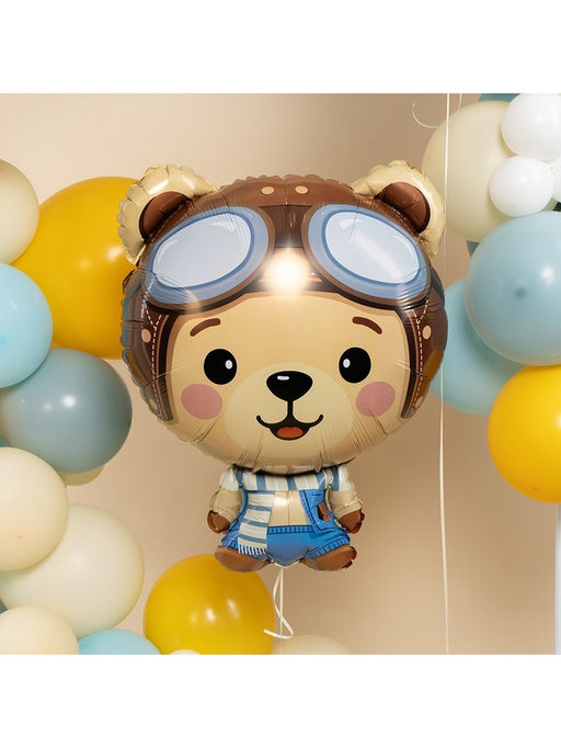 Воздушный шар фольгированный 30" «Медведь пилот»
