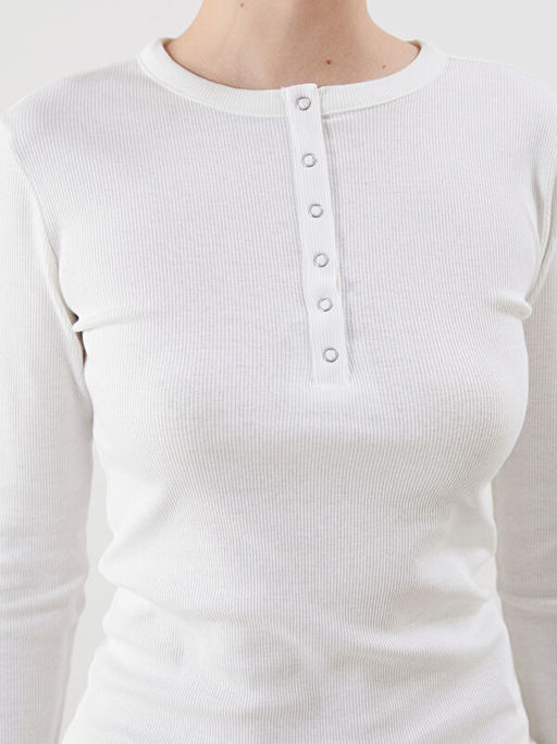 Bisiklet Yaka Dokulu Kad?n Body