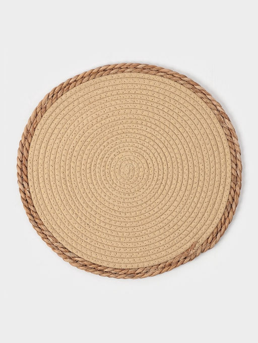 Салфетка плетёная сервировочная «Доляна. Мэг», 38×38 см, бежевая