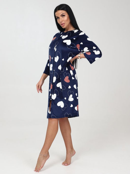 254 ХАЛАТ ЖЕНСКИЙ (Сердца коралл) - А-дина фото 4