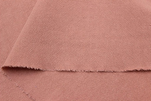 Хлопок крэш цв.Пыльный розово-персиковый, ш.1.4м, хлопок-100%, 160гр/м.кв - Купава фото 3