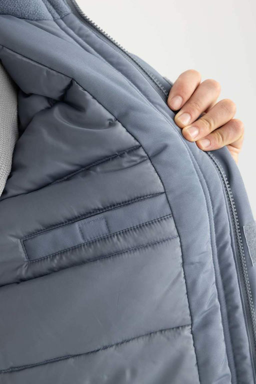 Водоотталкивающее пальто обычного кроя с капюшоном - Defacto фото 5