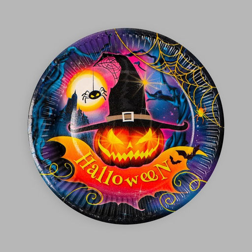 Тарелка бумажная Halloween, 18 см, набор 6 шт - Страна карнавалия фото 3