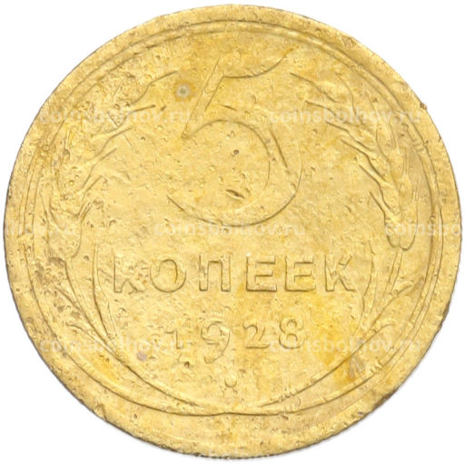 Монета 5 копеек 1928 года
