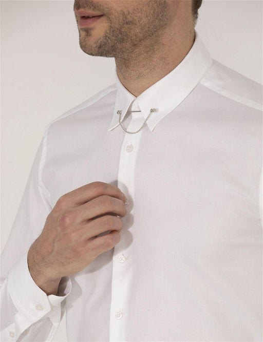 Beyaz Slim Fit Smokin G_mlek