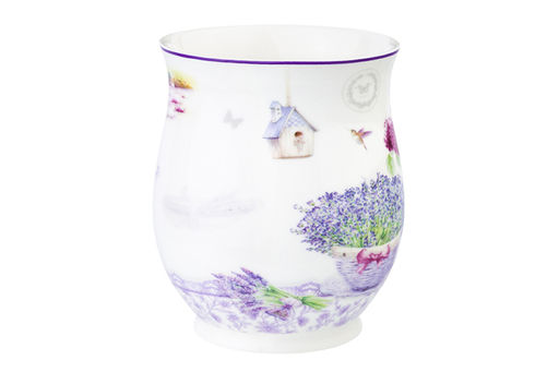 Кружка 350 мл 11,5*8,2*10 см Лаванда бочонок, NEW BONE CHINA - Elan gallery фото 2