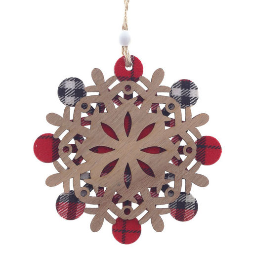 Украшение новогоднее "Снежинка", L10 W0,5 H11 см, 3в.