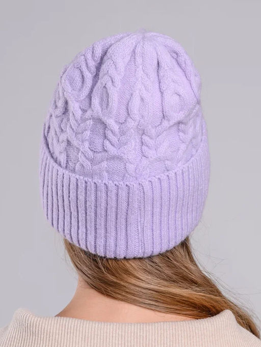 Теплая зимняя шапка бини из нежнейшей ангоры - Pretty mania фото 12