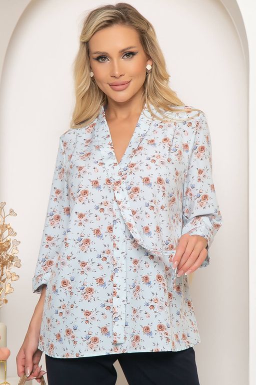 Блуза Правила успеха (нежно-голубая) Б4159 - Lt collection фото 7