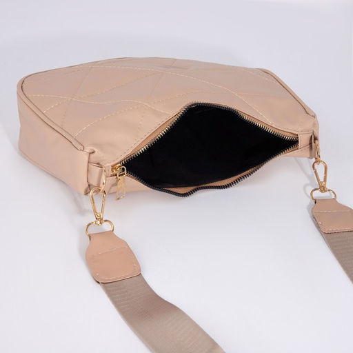 Сумка-багет на молнии, цвет бежевый - Simaland фото 6