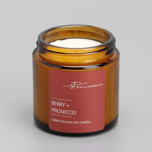 Ароматическая свеча в банке ST Berry Prosecco, ягоды и шампанское, 90 г