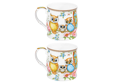 Набор 2 кружек 300 мл 11,5*8,5*8,5 см Совушки, NEW BONE CHINA - Elan gallery фото 6
