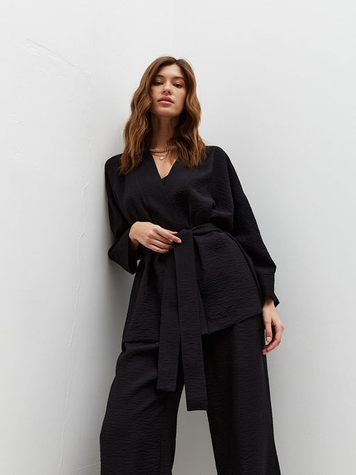 Кимоно из вискозы с поясом - TO BE ONE фото 6