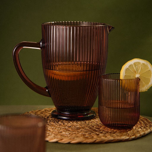 Кувшин SL Home «Модерн», 1.2 л, 19.5×13×18.5 см, стекло, розовый
