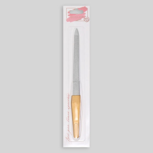 Цена за 2 шт. Пилка металлическая для ногтей, 17 см, на блистере, цвет золотистый