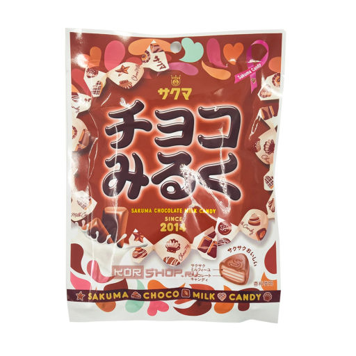 Карамель со вкусом шоколадного молока Sakuma (Япония), 62 г Акция