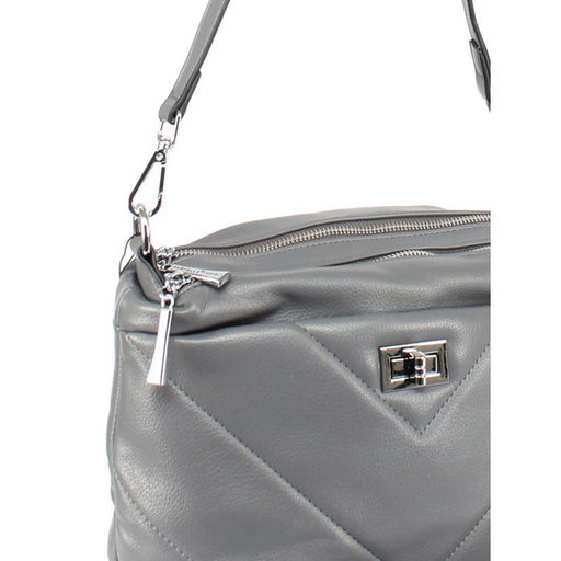 Сумка женская искусственная кожа FR-5059-L, 2отд, плечевой ремень, серый SALE 258398 - Adelia фото 4